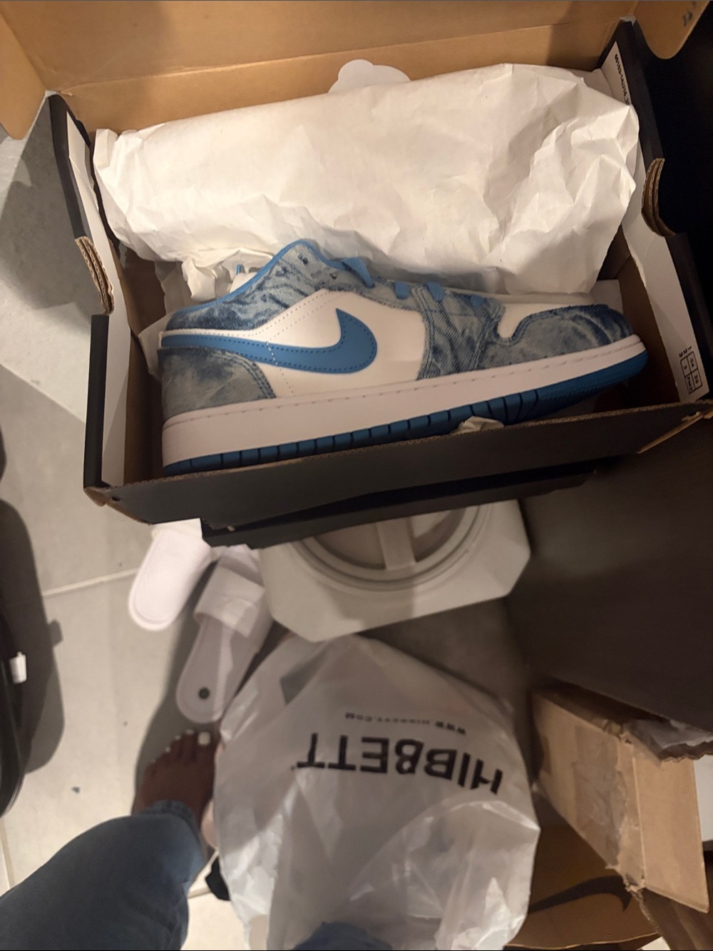 Nike Kids Low-Top Sneakers - Light Blue/White
